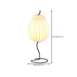 Organic White Pear Shape Curved Stand Floor Lamp #size