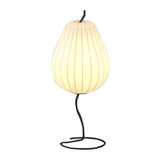 Organic White Pear Shape Curved Stand Floor Lamp Image - 6