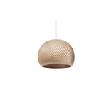 Oriental Flexible Length Wood Round Pendant Light  Image - 4