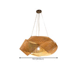 Oriental Geometric Bamboo Dining Room Pendant Light Image - 8