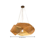 Oriental Geometric Bamboo Dining Room Pendant Light Image - 9