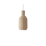 Oriental Natural Geometric Cane Rattan Pendant Light Image - 5