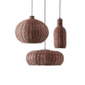 Oriental Natural Geometric Cane Rattan Pendant Light Image - 7