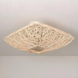 Oriental Winding Bamboo Square Flush Mount Ceiling Lamp Image - 6