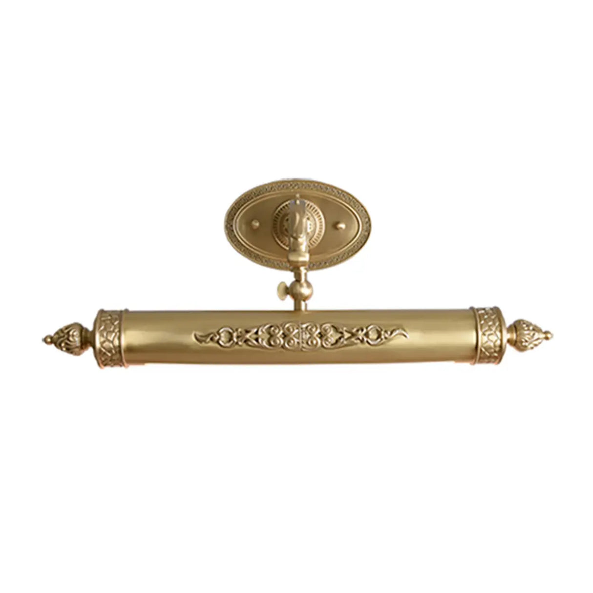 Ornate Copper Floral Gold Cylinder Vanity Light  Image - 2