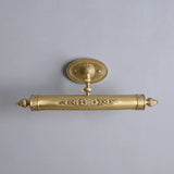 Ornate Copper Floral Gold Cylinder Vanity Light  Image - 7