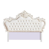 Ornate White Camelback Tufted Twin Headboard with Legs Image - 4