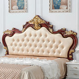 Ornate White Camelback Tufted Twin Headboard with Legs Image - 9