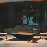 Outdoor Arc Wide Cone Metal Modern Floor Lamp Image - 6