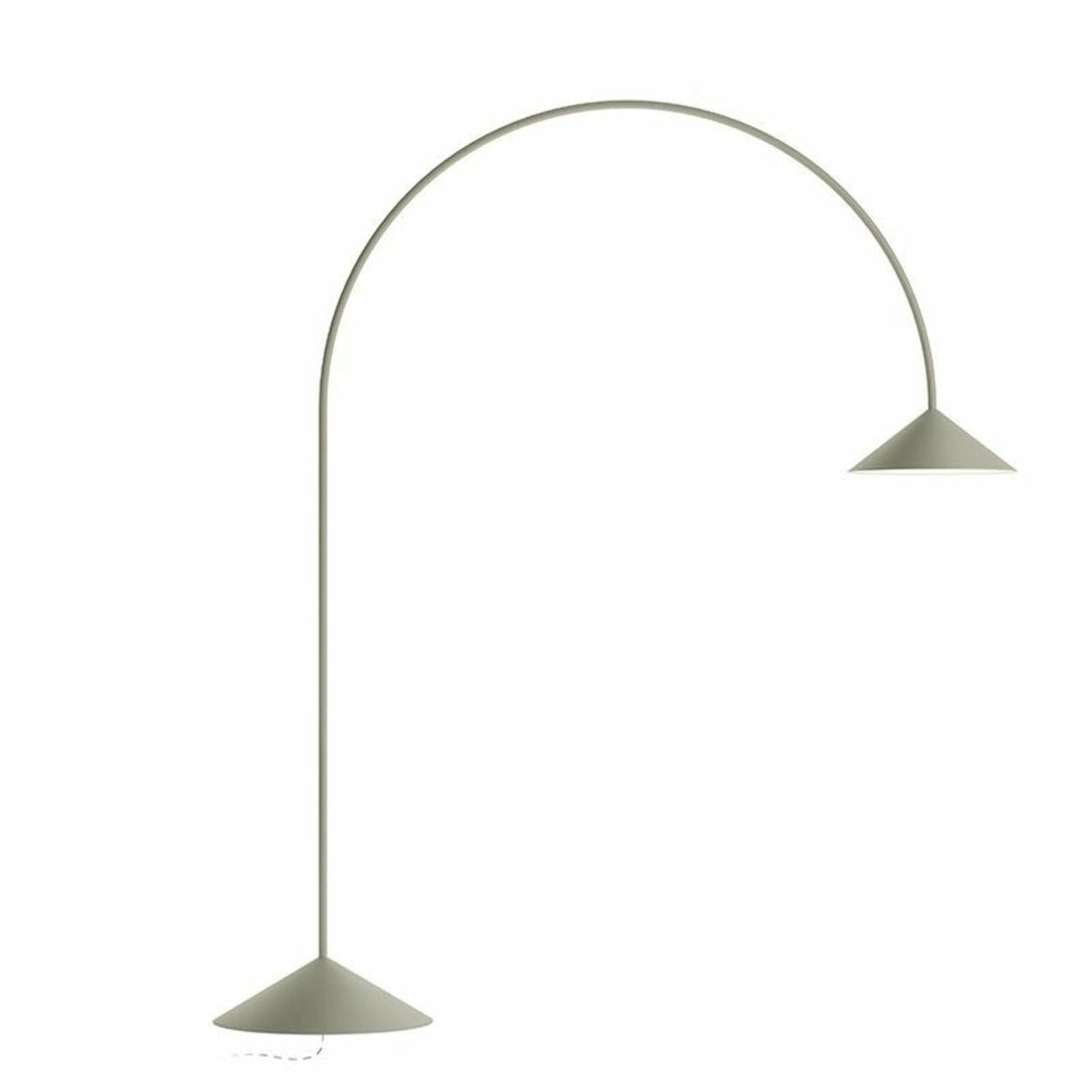 Outdoor Arc Wide Cone Metal Modern Floor Lamp Image - 9