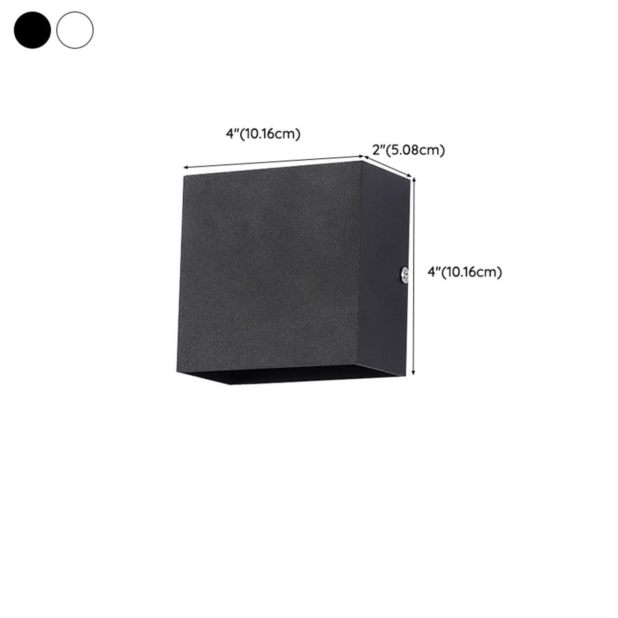 Outdoor Black Cube Up Down Lighting LED Wall Sconce 