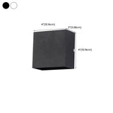 Outdoor Black Cube Up Down Lighting LED Wall Sconce #size