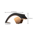 Outdoor Black Curved Arch Waterproof Wall Sconce #size