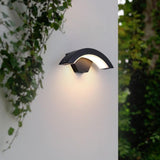 Outdoor Black Curved Arch Waterproof Wall Sconce Image - 3