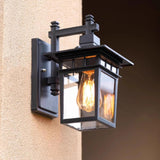 Outdoor Black Geometric LED Waterproof Wall Light Image - 16