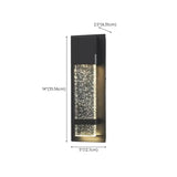 Outdoor Black Geometric Starry Effect Wall Sconce #size