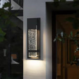 Outdoor Black Geometric Starry Effect Wall Sconce Image - 3