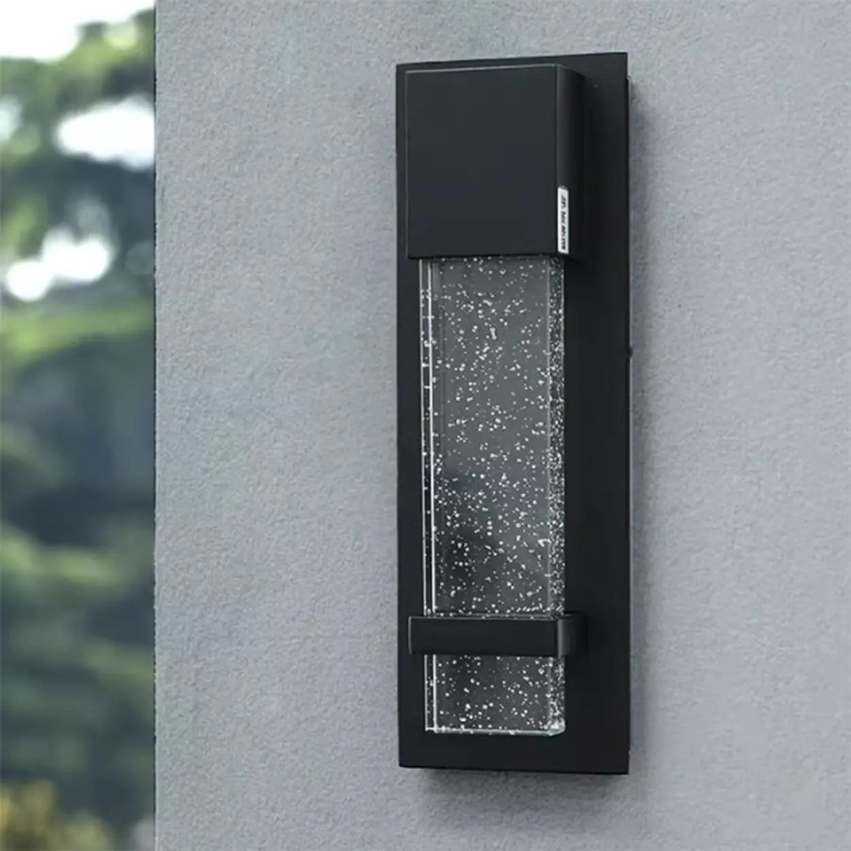 Outdoor Black Geometric Starry Effect Wall Sconce Image - 4