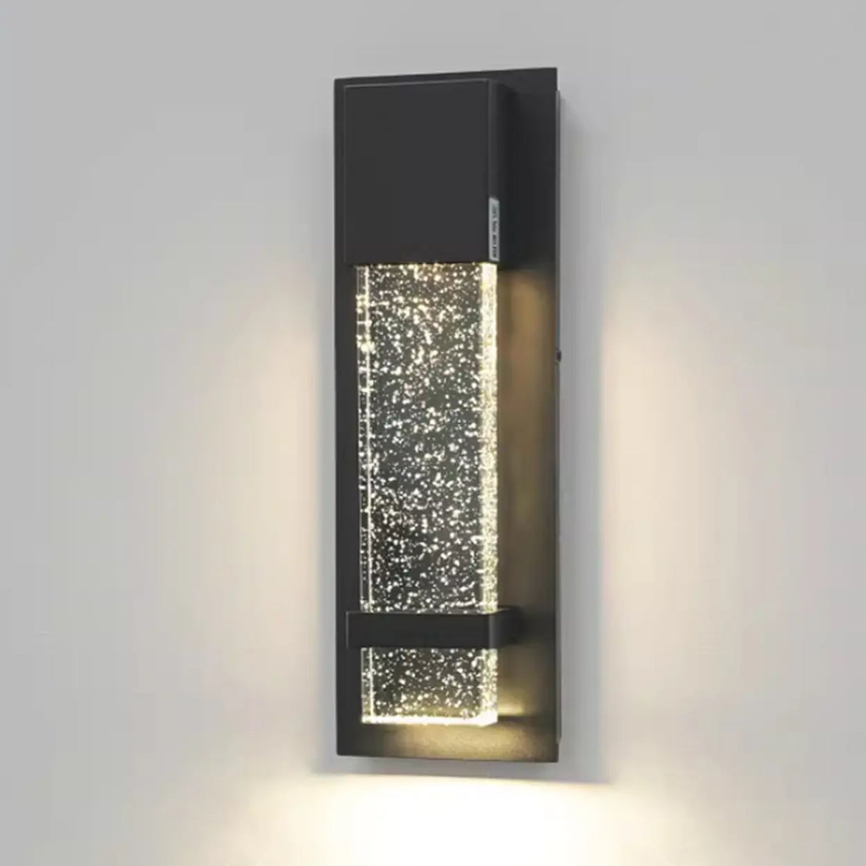 Outdoor Black Geometric Starry Effect Wall Sconce Image - 6