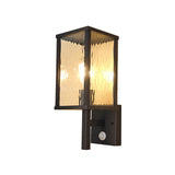 Outdoor Black Geometric Waterproof Metal Wall Sconce Image - 12