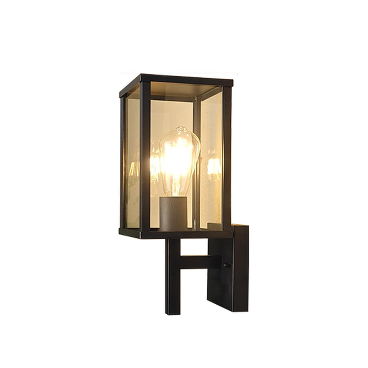 Outdoor Black Geometric Waterproof Metal Wall Sconce Image - 13