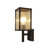 Outdoor Black Geometric Waterproof Metal Wall Sconce Image - 16