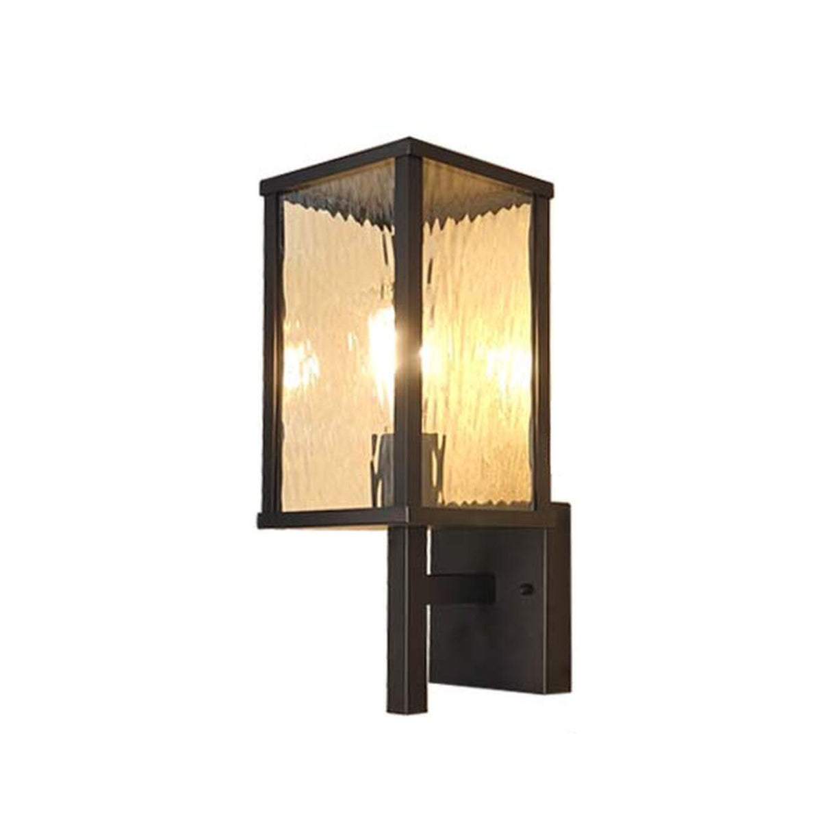 Outdoor Black Geometric Waterproof Metal Wall Sconce Image - 18