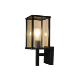 Outdoor Black Geometric Waterproof Metal Wall Sconce Image - 19