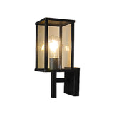 Outdoor Black Geometric Waterproof Metal Wall Sconce Image - 20