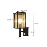 Outdoor Black Geometric Waterproof Metal Wall Sconce Image - 22