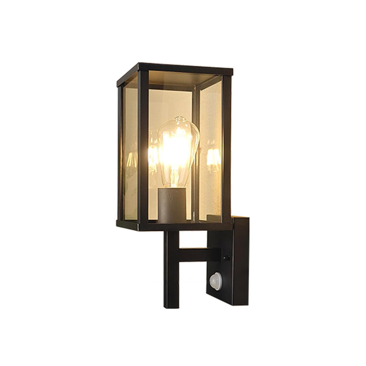 Outdoor Black Geometric Waterproof Metal Wall Sconce Image - 2