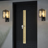 Outdoor Black Geometric Waterproof Metal Wall Sconce Image - 8