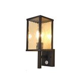 Outdoor Black Geometric Waterproof Metal Wall Sconce Image - 9