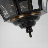 Outdoor Black Metal Waterproof Lantern Wall Sconce Image - 15