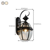 Outdoor Black Metal Waterproof Lantern Wall Sconce Image - 18