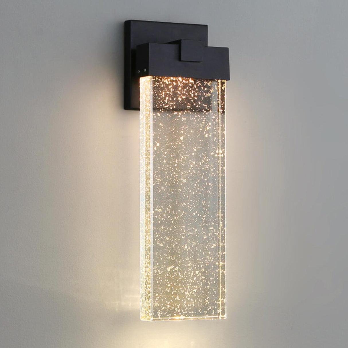 Outdoor Black Rectangular Bubble Crystal LED Wall Image - 9