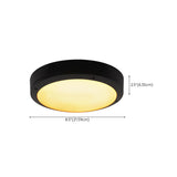 Outdoor Black Round LED Flush Mount Ceiling Light  #size