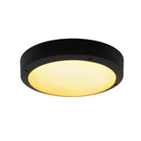 Outdoor Black Round LED Flush Mount Ceiling Light  Image - 5