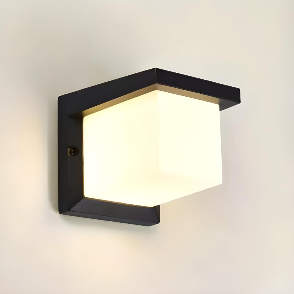 Outdoor Black Square Waterproof LED Wall Sconce Image - 10