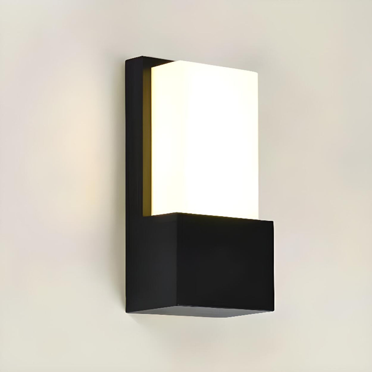 Outdoor Black Square Waterproof LED Wall Sconce Image - 12