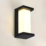 Outdoor Black Square Waterproof LED Wall Sconce Image - 13