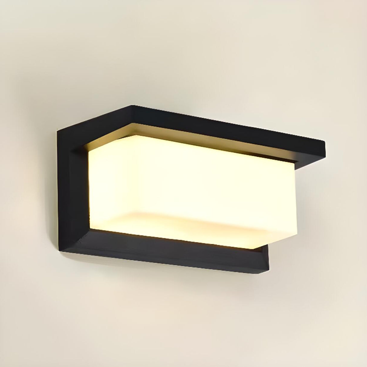 Outdoor Black Square Waterproof LED Wall Sconce Image - 14