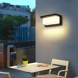 Outdoor Black Square Waterproof LED Wall Sconce Image - 21