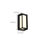 Outdoor Black Square Waterproof LED Wall Sconce Image - 24