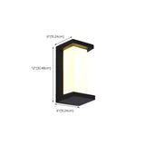 Outdoor Black Square Waterproof LED Wall Sconce Image - 25