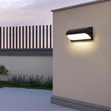 Outdoor Black Square Waterproof LED Wall Sconce Image - 3