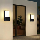 Outdoor Black Square Waterproof LED Wall Sconce Image - 4