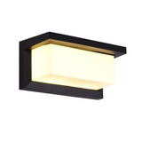 Outdoor Black Square Waterproof LED Wall Sconce Image - 5