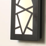 Outdoor Black Vertical Frame Geometric Wall Light  Image - 12