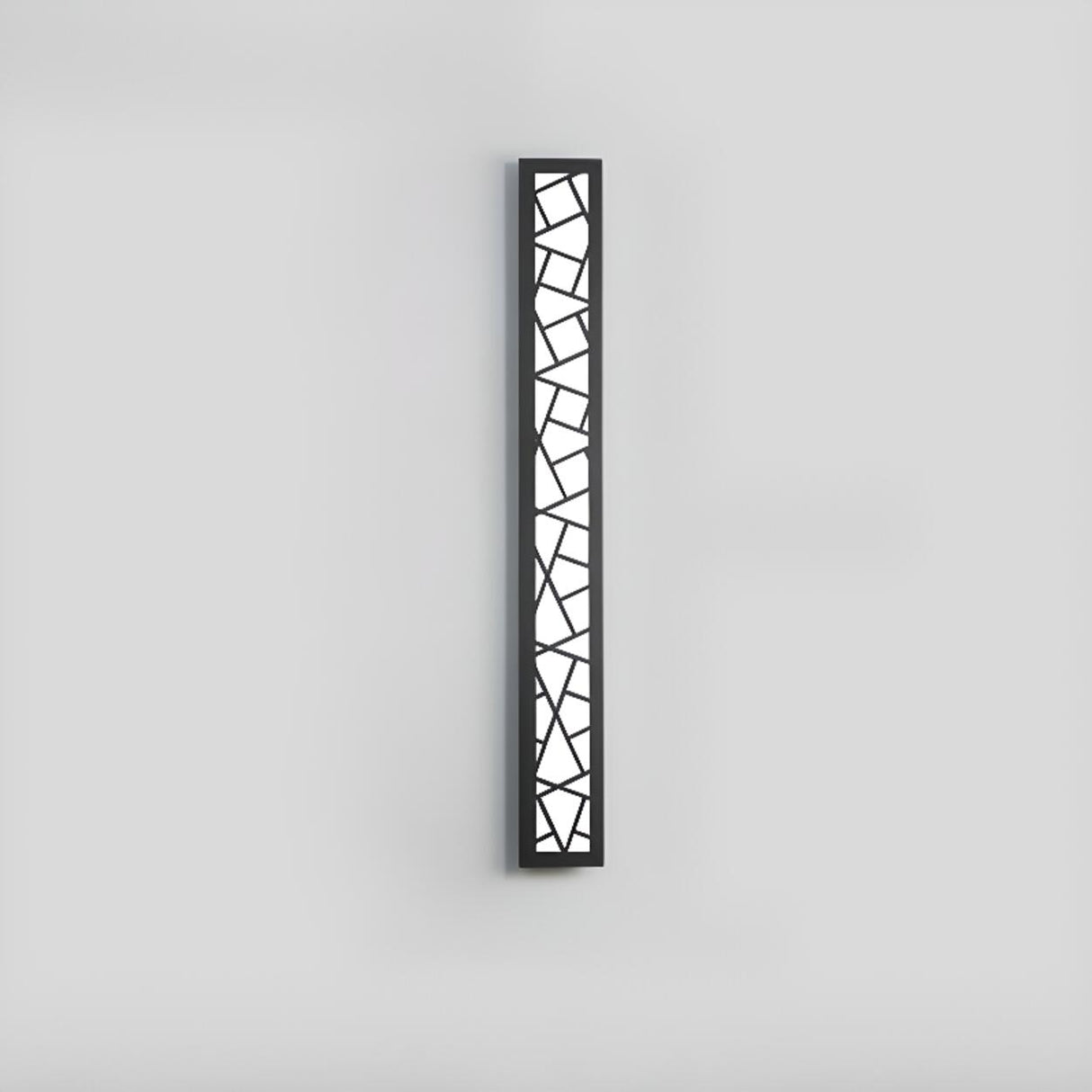 Outdoor Black Vertical Frame Geometric Wall Light  Image - 2